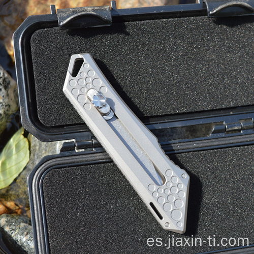 Navaja de bolsillo Titanium mini Survival Camping edc